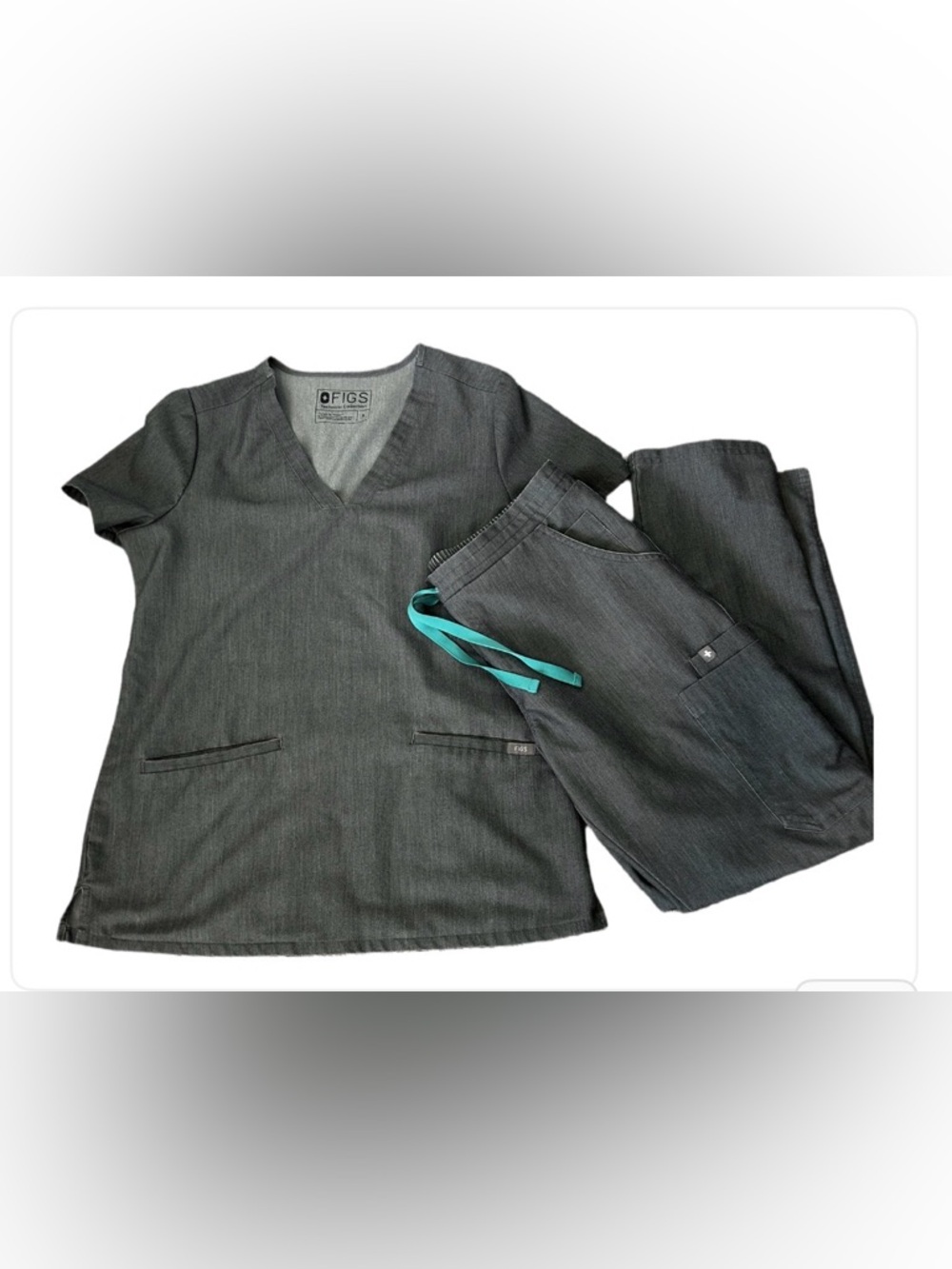Figs Scrubs Small Set Gray
